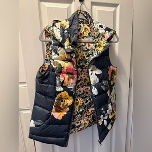 Anthropologie reversible floral vest